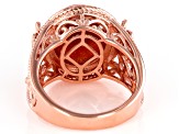 14x12mm Oval Sunstone Dragonfly Copper Ring