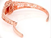 16x12mm Oval Sunstone Copper Cuff Bracelet