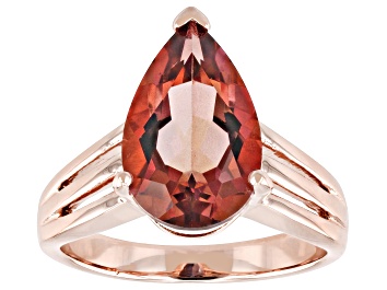Picture of Pear Shaped What I Want™ Quartz Copper Solitaire Ring 4.15ct
