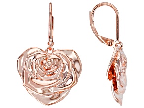 Copper Rose Earrings