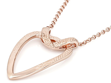 Textured Copper Heart Necklace