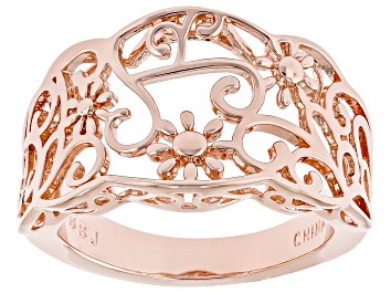 Picture of Copper Floral Band Ring