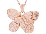 Copper Butterfly Pendant With Chain