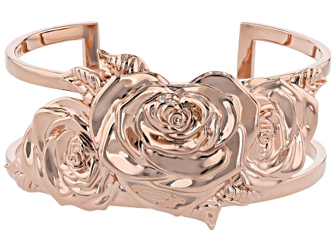 Copper Rose Cuff Bracelet