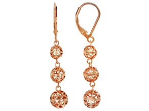 Copper Ball Dangle Earrings