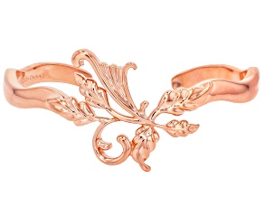 Copper Leaf Bangle Bracelet