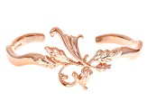 Copper Leaf Bangle Bracelet