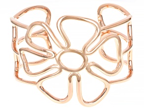 Copper Floral Cuff Bracelet