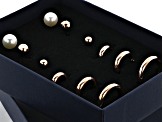 Copper Necklace, Bracelet, & 10mm Cultured Freshwater Pearl Earring Set of 12 With Gift Box
