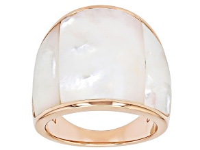 Mother-of-Pearl Copper Dome Ring 22x19.5mm