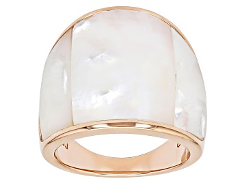 Picture of Mother-of-Pearl Copper Dome Ring 22x19.5mm