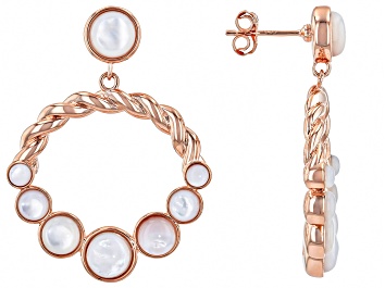 Picture of Mother-of-Pearl Copper Earrings 3-6mm