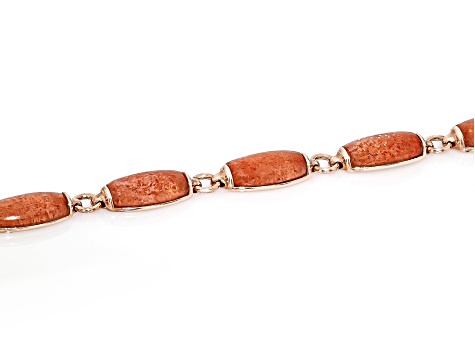 Sunstone Quartz Copper Station Bracelet - COP1445 | JTV