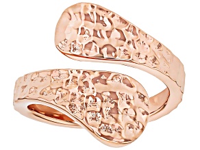 Copper Hammered Bypass Ring