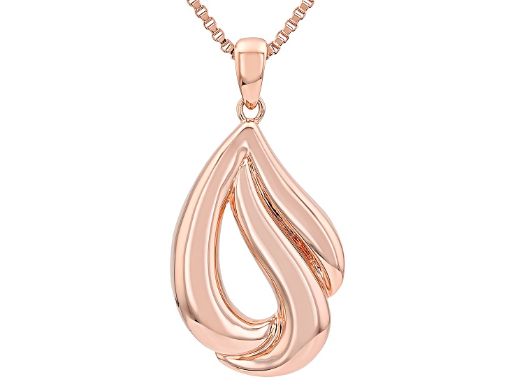 Copper Organic Pendant With Chain