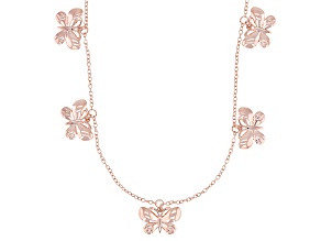 Copper Butterfly Station Necklace