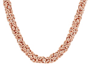 Copper 7mm 20" Byzantine Chain Necklace