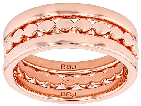 Copper Stackable Ring Set of 3
