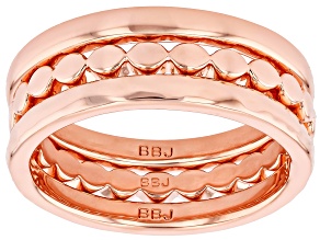 Copper Stackable Ring Set of 3