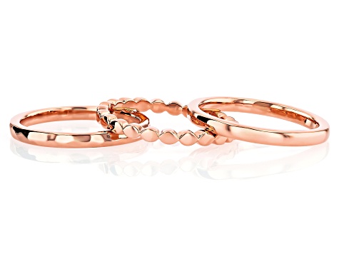 Copper Stackable Ring Set of 3 - COP1491 | JTV