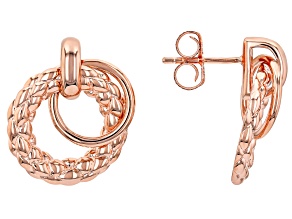 Copper Stud Drop Earrings
