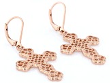 Copper Cross Dangle Earrings