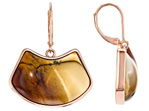 Multi Color Mookaite Copper Earrings