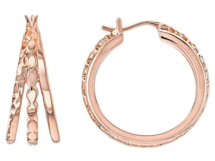 Copper "Triple" Hoop Earrings