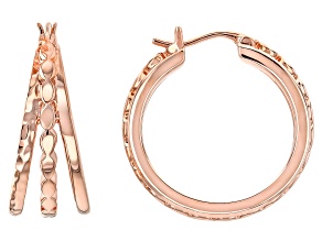 Copper "Triple" Hoop Earrings