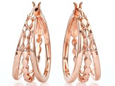 Copper "Triple" Hoop Earrings