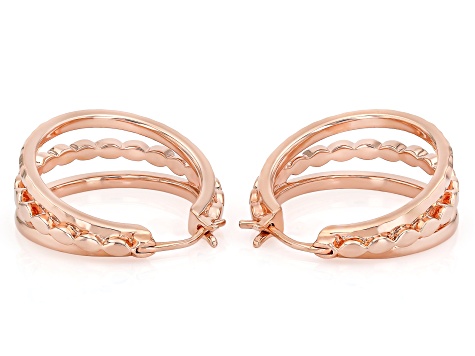 Copper "Triple" Hoop Earrings