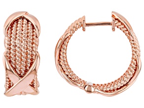 Copper "X" Hoop Earrings