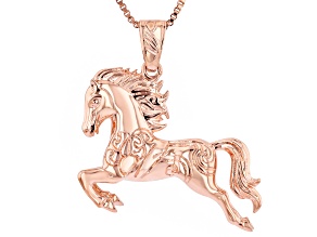 Copper Horse Pendant with Chain