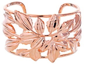 Copper Floral Cuff Bracelet