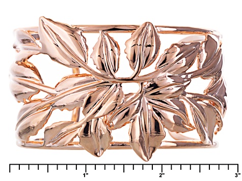 Copper Floral Cuff Bracelet