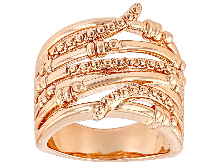 Copper Crossover Knuckle Ring