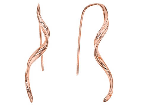 Twisted Copper Drop Earrings