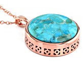 Copper Turquoise Pendant With Chain