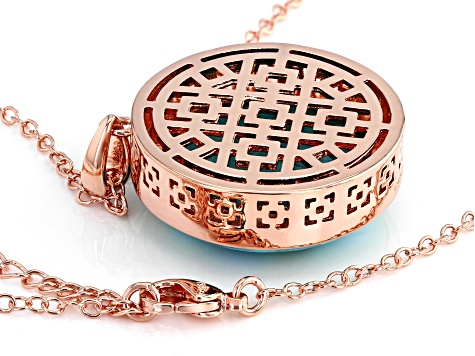 Copper Turquoise Pendant With Chain