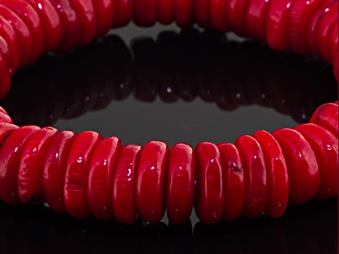 Red Coral Stretch Bracelet