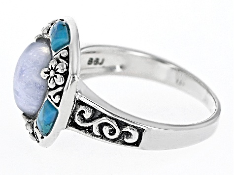 White Rainbow Moonstone Sterling Silver Ring