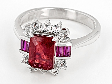 Mahaleo® Red Ruby Rhodium Over Sterling Silver Ring 2.45ctw