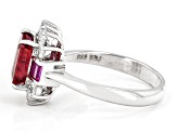 Mahaleo® Red Ruby Rhodium Over Sterling Silver Ring 2.45ctw