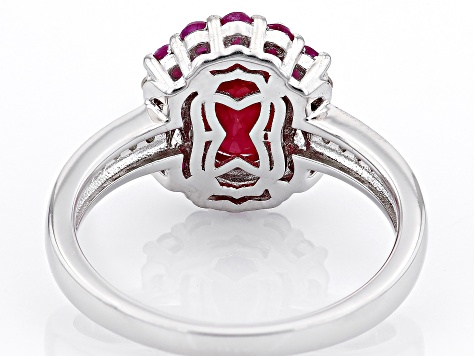 Red Mahaleo® Ruby Rhodium Over Sterling Silver Ring 2.96ctw