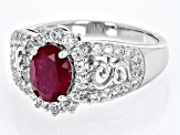 Red Mahaleo® Ruby Rhodium Over Sterling Silver Ring 2.37ctw