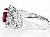 Red Mahaleo® Ruby Rhodium Over Sterling Silver Ring 2.37ctw