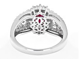 Red Mahaleo® Ruby Rhodium Over Sterling Silver Ring 2.37ctw