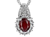 Red Mahaleo(R) Ruby Rhodium Over Sterling Silver Pendant with Chain 2.14ctw