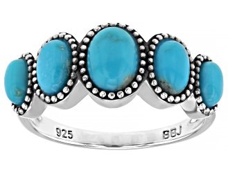 Blue Turquoise Sterling Silver Ring