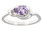 Purple Amethyst Sterling Silver Ring 0.57ct